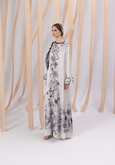 Harsa Satin Dress with Ruffled Sleeve