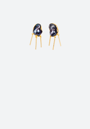 Obsidian Earring