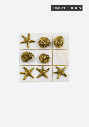 Tic Tac Toe in White Cabebe Shell