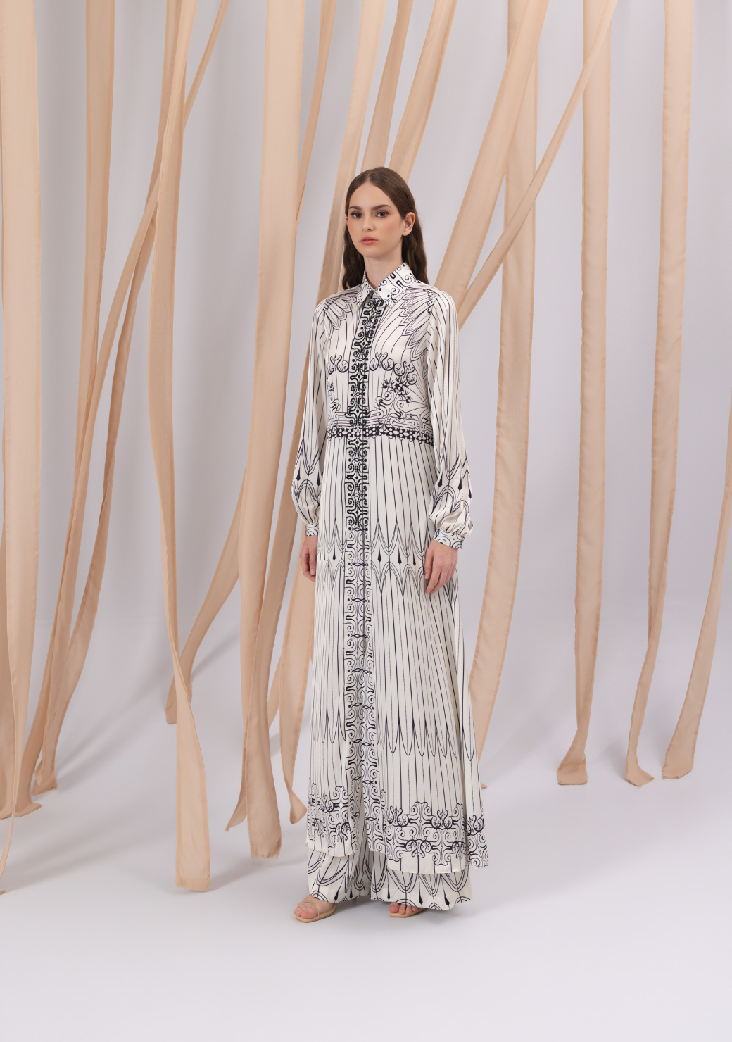Ananta Satin Tunic in Broken White