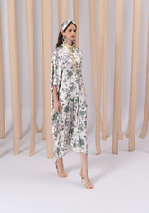 RANA Satin Kaftan in Pine