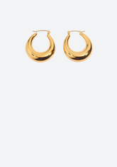 Gold Curved Hoop Earrings