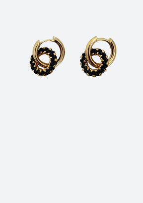 Beaded Uzuri Round Earrings