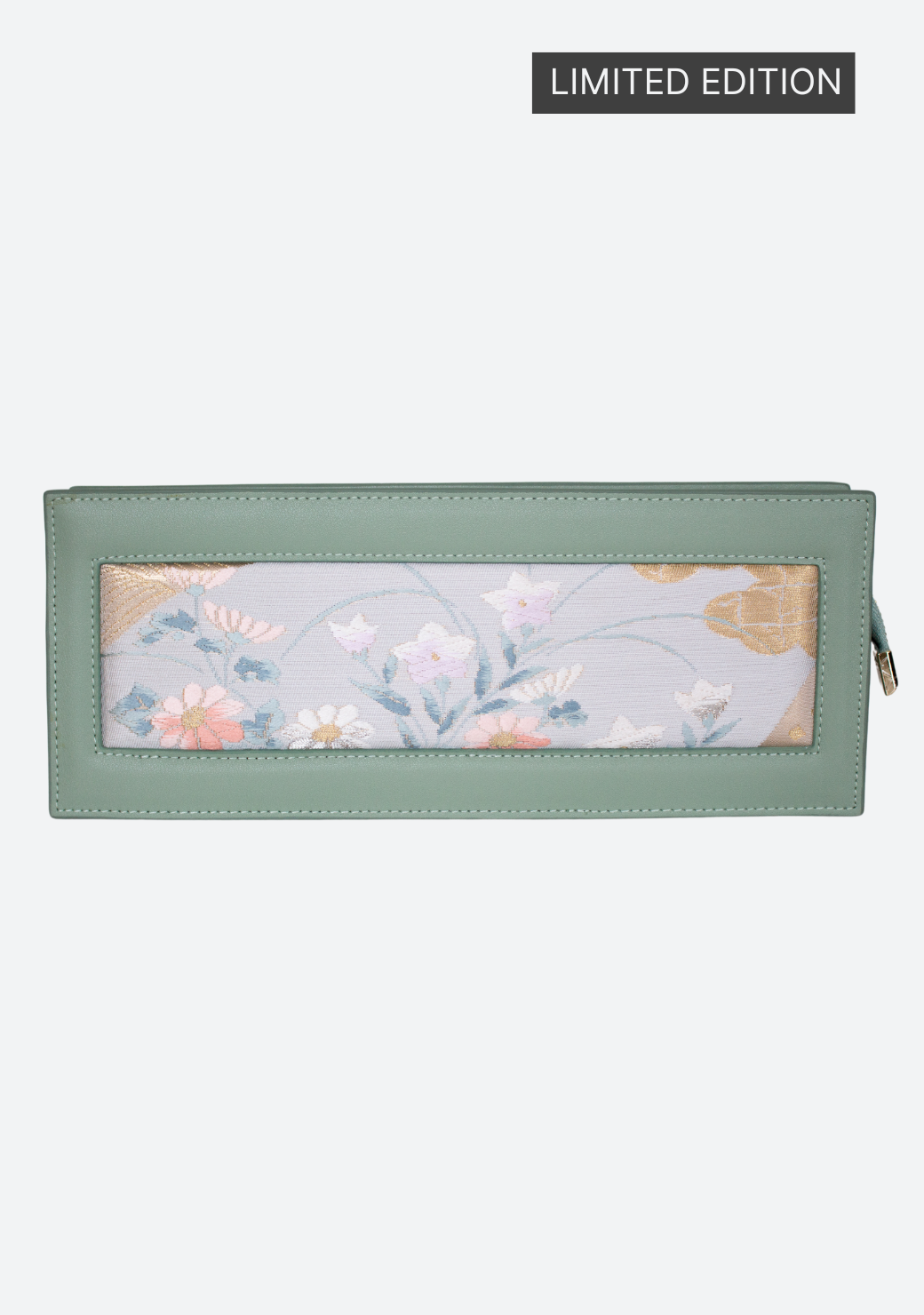 Jade Long Green Leather Clutch