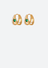 Emerald Prism Earrings