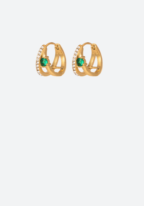 Emerald Prism Earrings