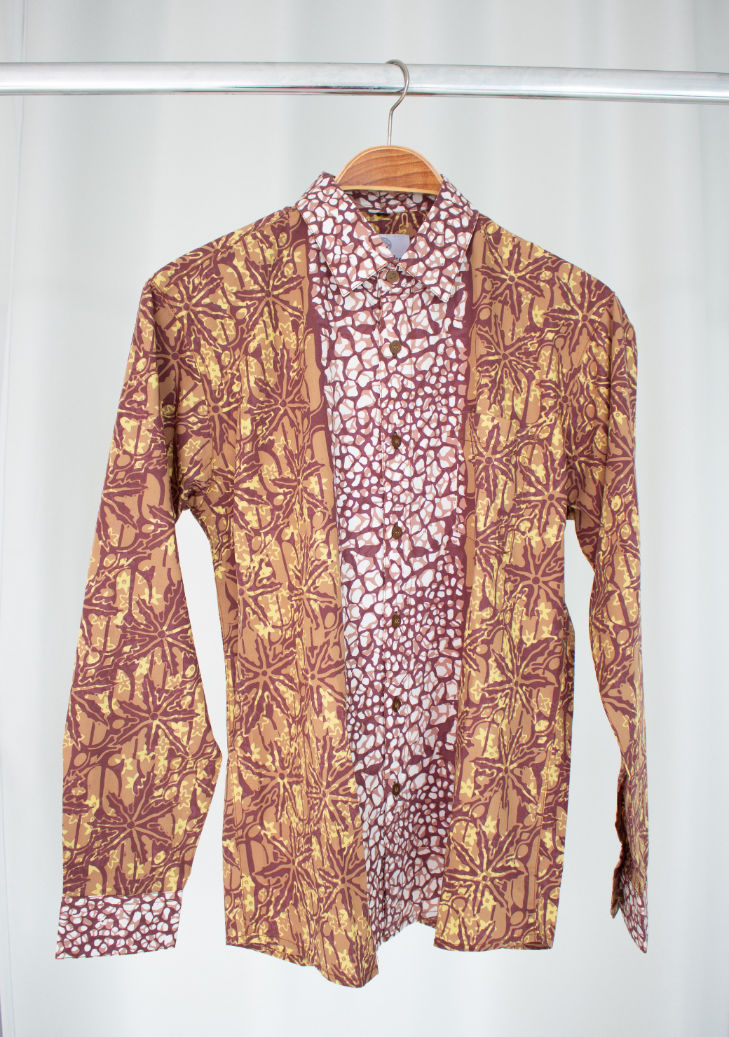 Long Sleeve Casual Cap Batik Shirt