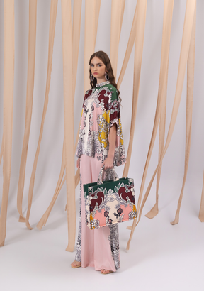 GENDIS Satin Oversized Blouse in Pink