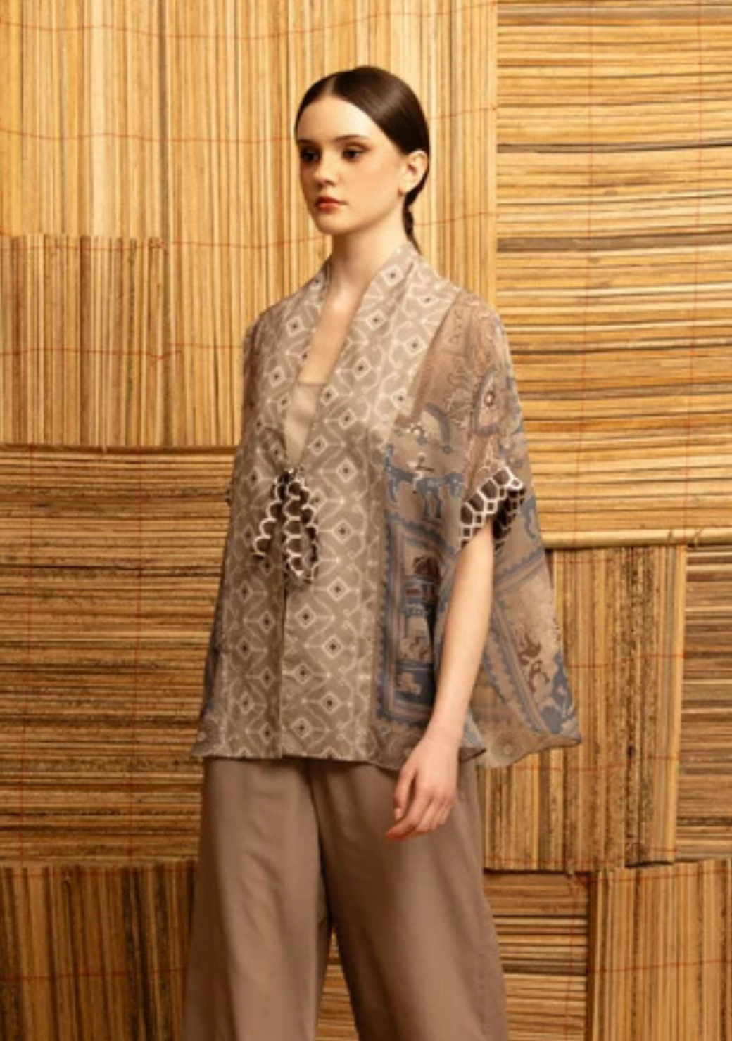 Oboi Shirt with Draped Sleeves
