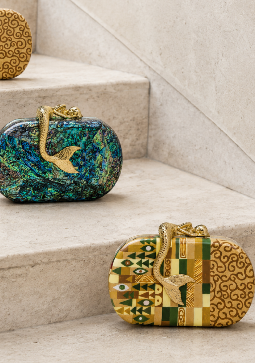 Siren Minaudière Klimt in Green
