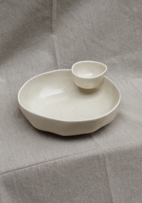 Let's Get Dippy Snack Bowl with Attached Dip Dish