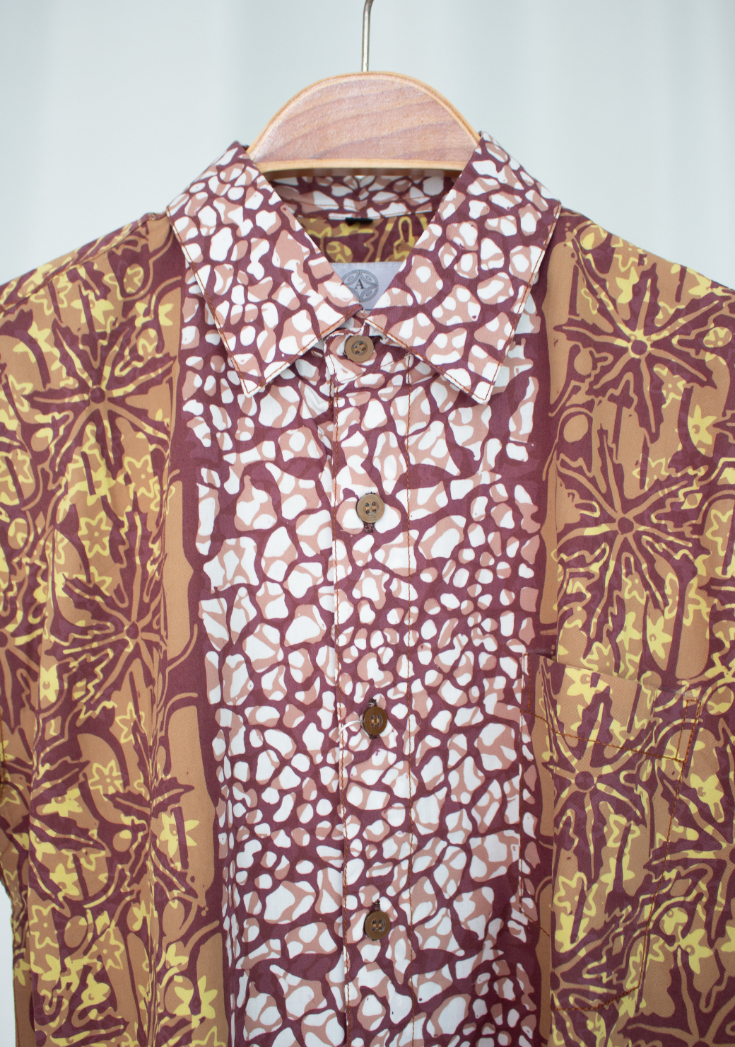 Long Sleeve Casual Cap Batik Shirt