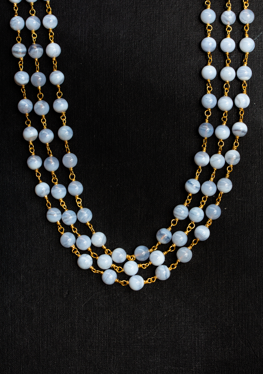 Blue Agate Karnak Necklace