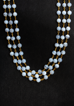 Blue Agate Karnak Necklace