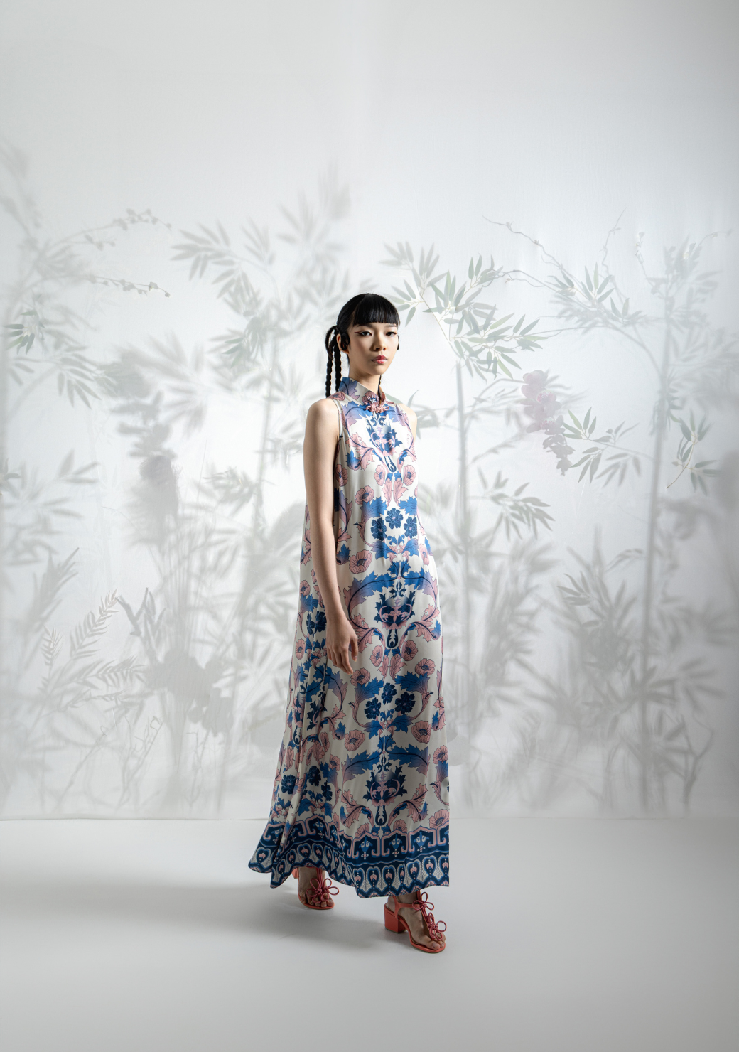 Xiu Satin Long-dress