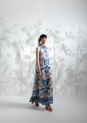 Xiu Satin Long-dress