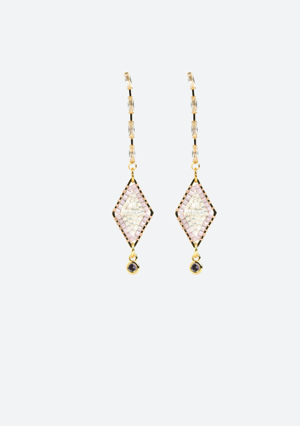 Diamond Beaded Earrings