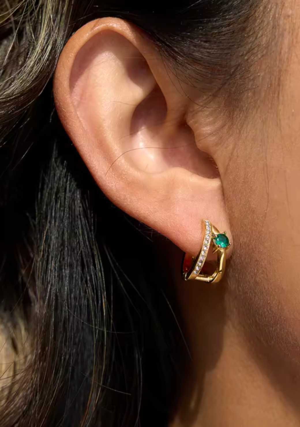 Emerald Prism Earrings