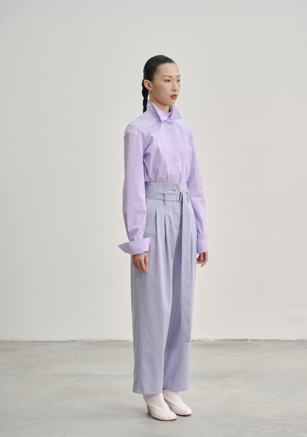 Extra-High Waisted Pleated Trousers