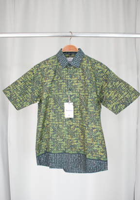 Short Sleeve Casual Cap Batik Shirt