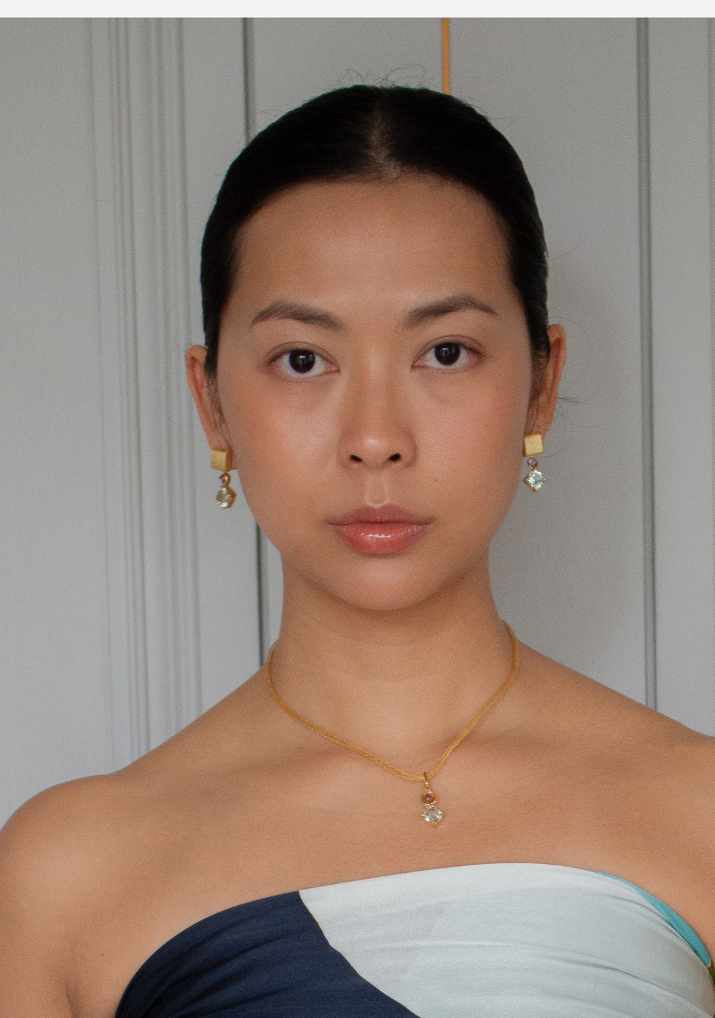 Amethyst & Priasolite Pendant Necklace