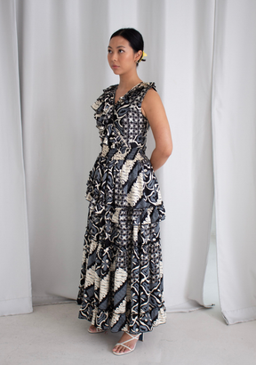 Sarma Black Midi in New Batik Print