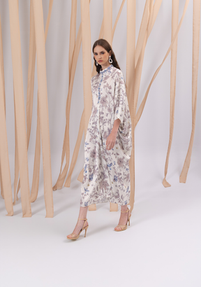 RANA Satin Kaftan in Blush