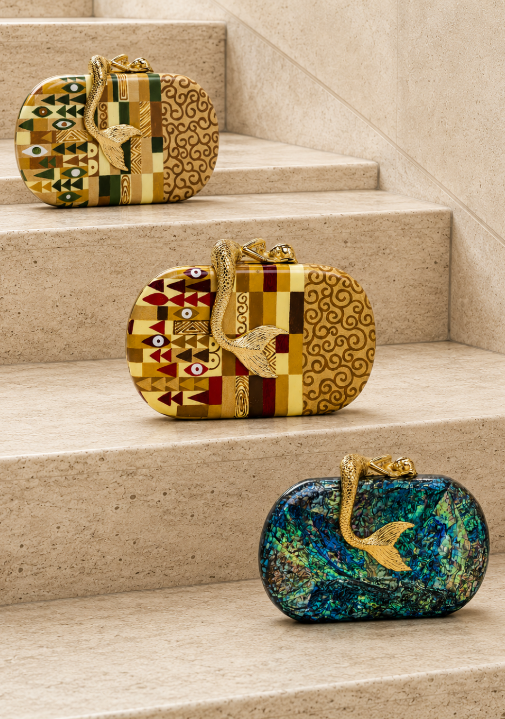 Siren Minaudière Klimt in Red