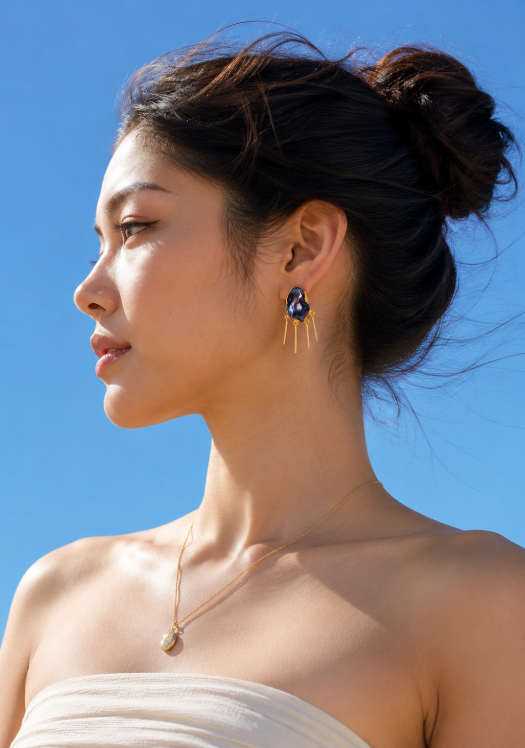 Obsidian Earring