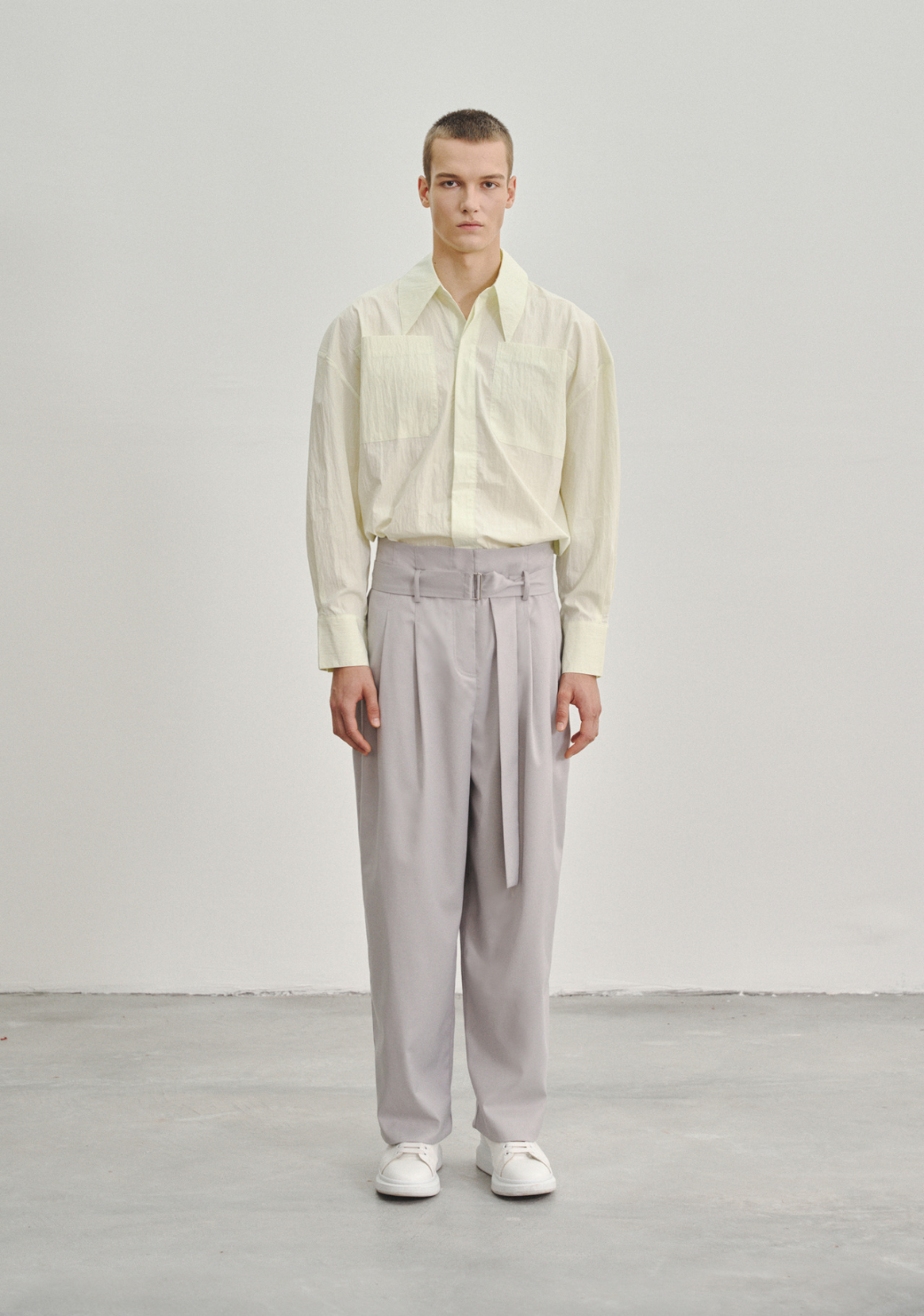 Extra-High Waisted Pleated Trousers