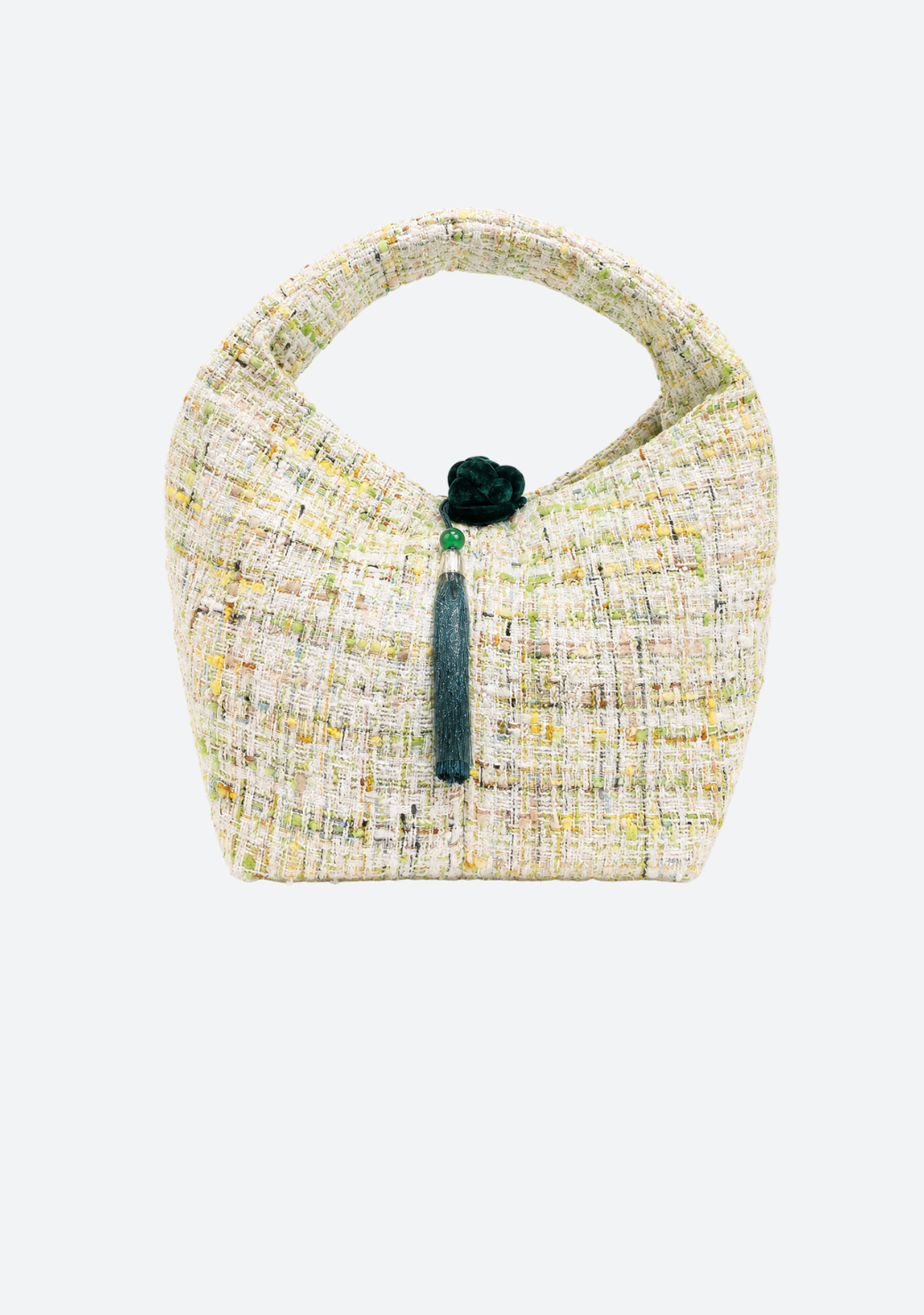 Chiasa Short Handle Tweed Bag