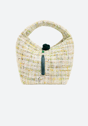 Chiasa Short Handle Tweed Bag