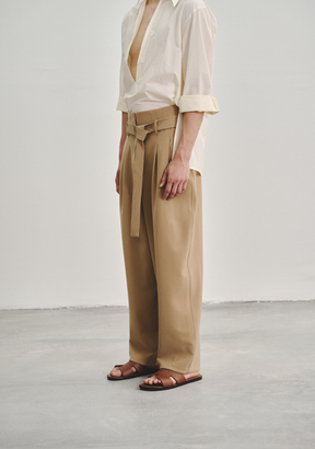 Extra-High Waisted Pleated Trousers
