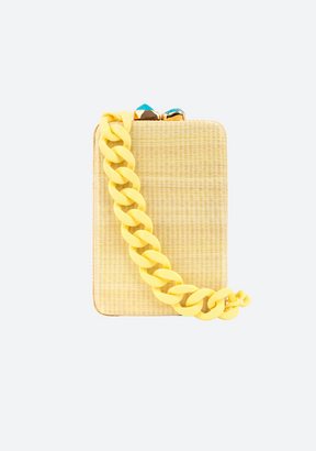 St Tropez Standing Clutch in Yellow