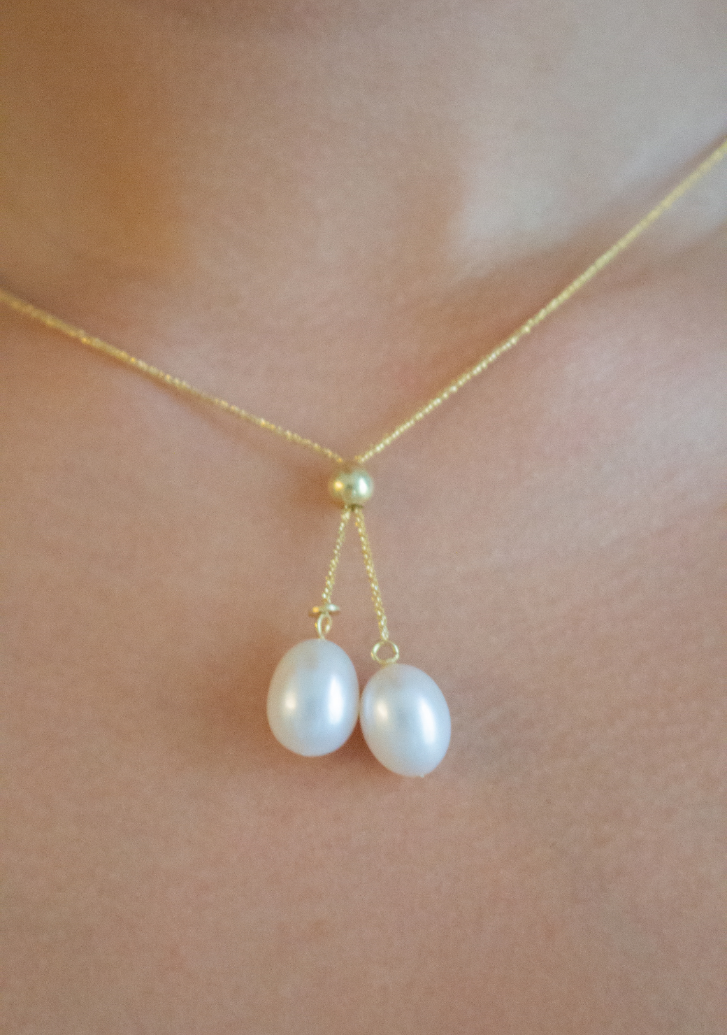 Large White Egg Pearl Necklace