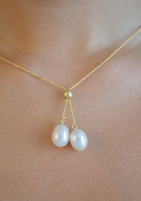 Large White Egg Pearl Necklace