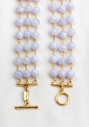 Karnak Bracelet in Blue Agate