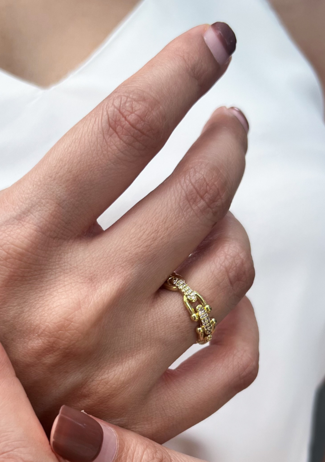 Crystal Chain Ring