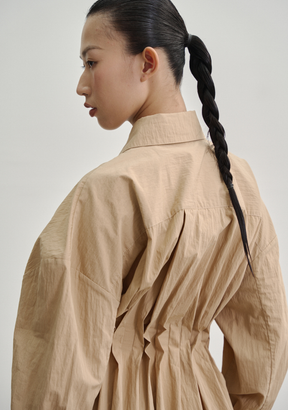 Lamella Shirt with Inverted Pleats (Made To Order)