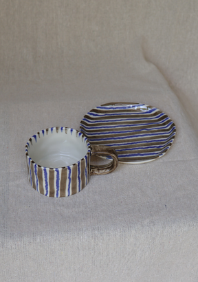 Stripes Series 1 180ml Mug & Saucer Set
