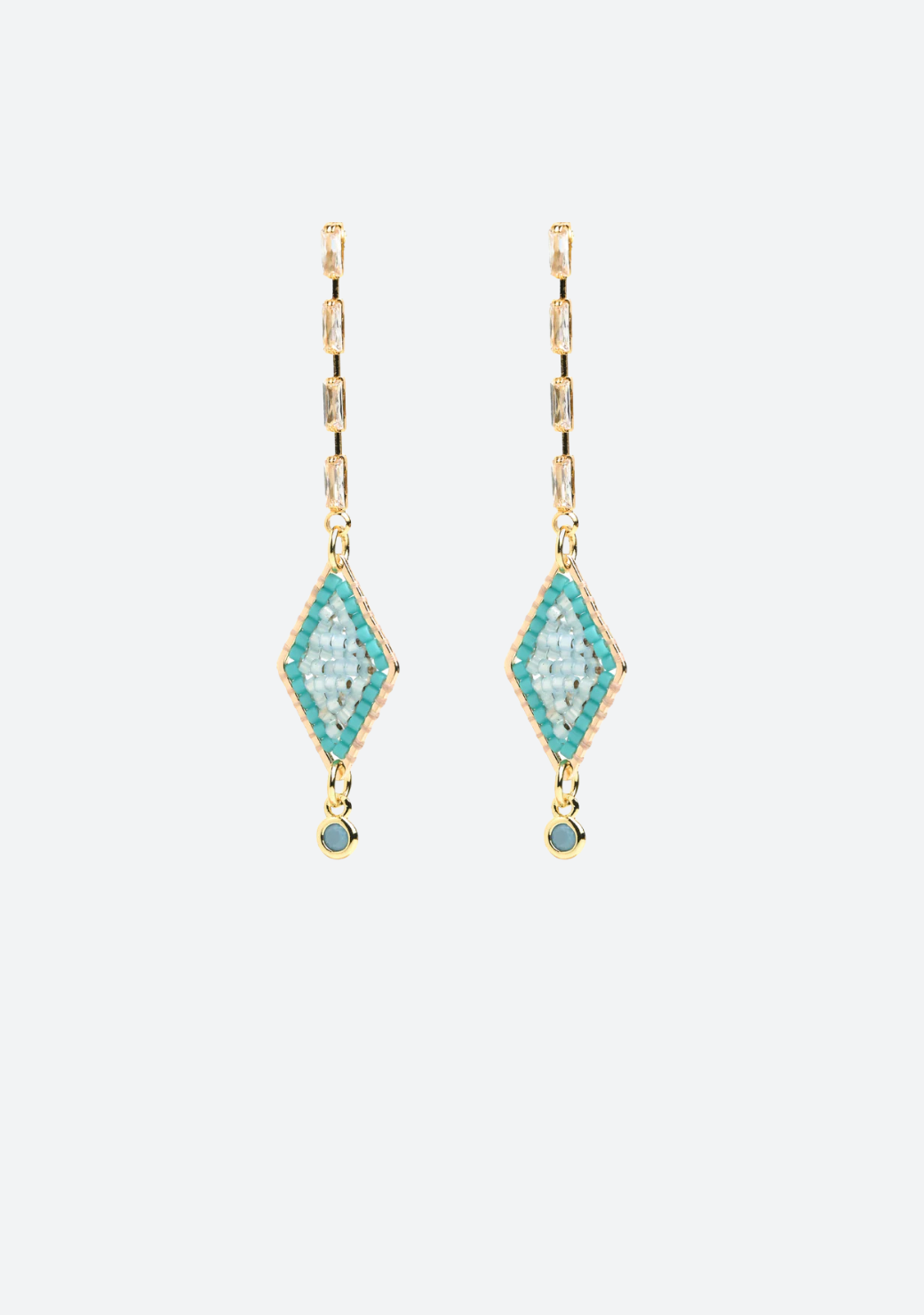 Diamond Beaded Earrings