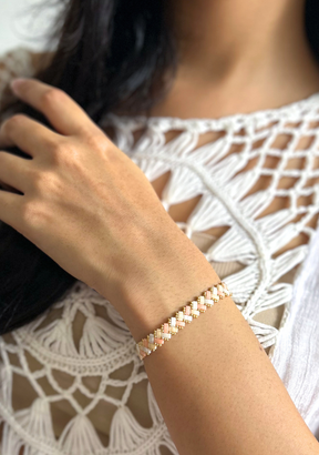 Rose Beaded Bracelet