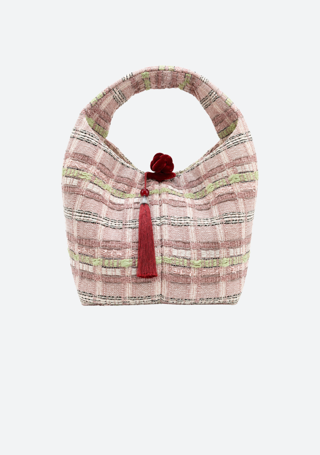 Chiasa Short Handle Tweed Bag