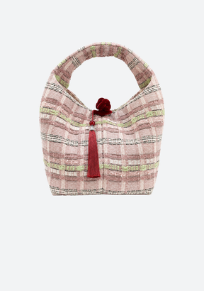 Chiasa Short Handle Tweed Bag