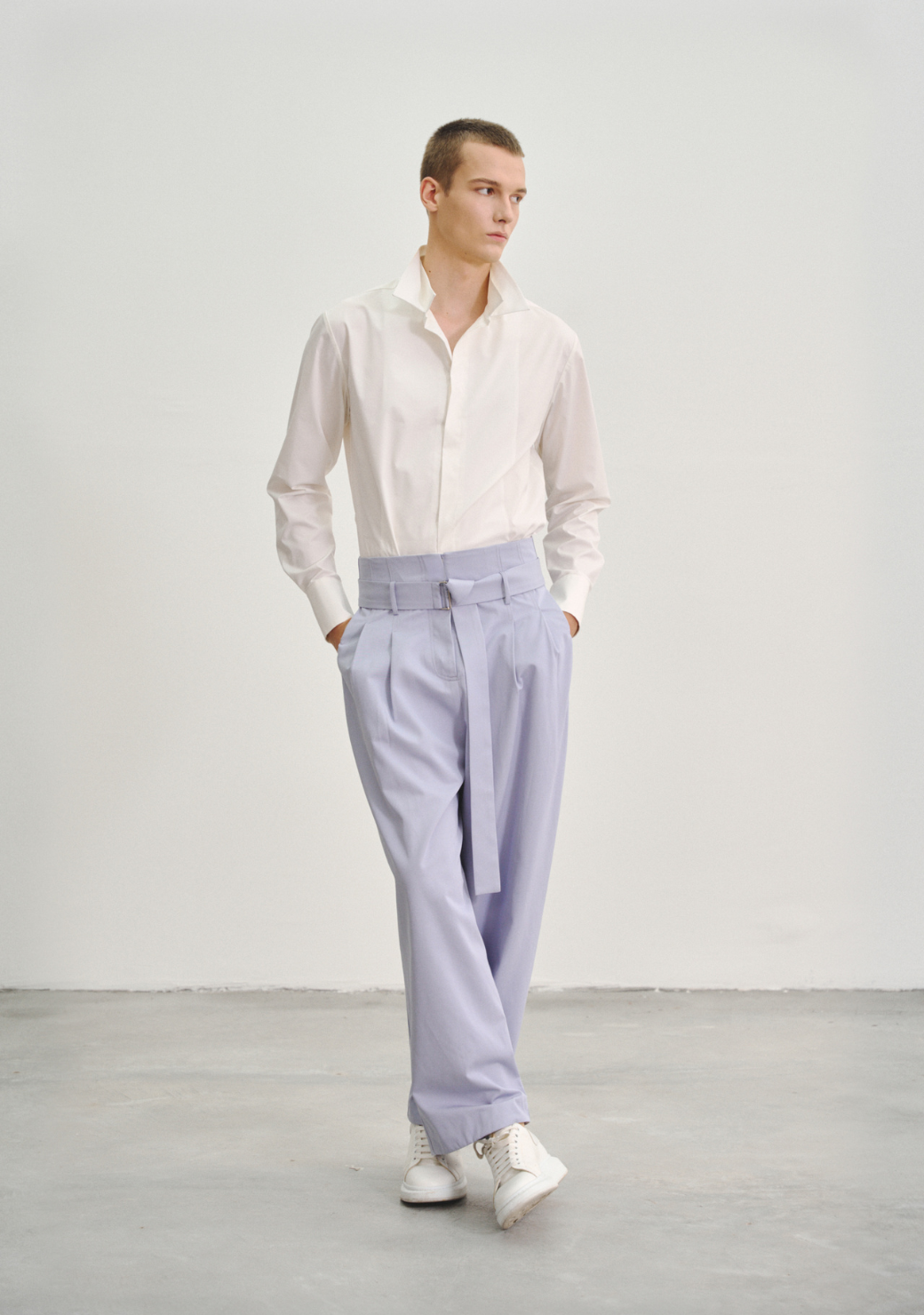 Extra-High Waisted Pleated Trousers