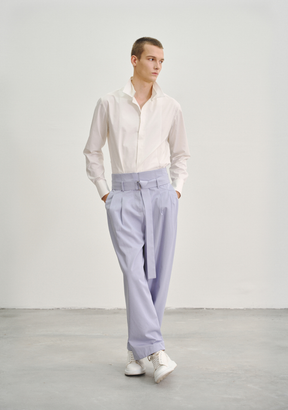 Extra-High Waisted Pleated Trousers