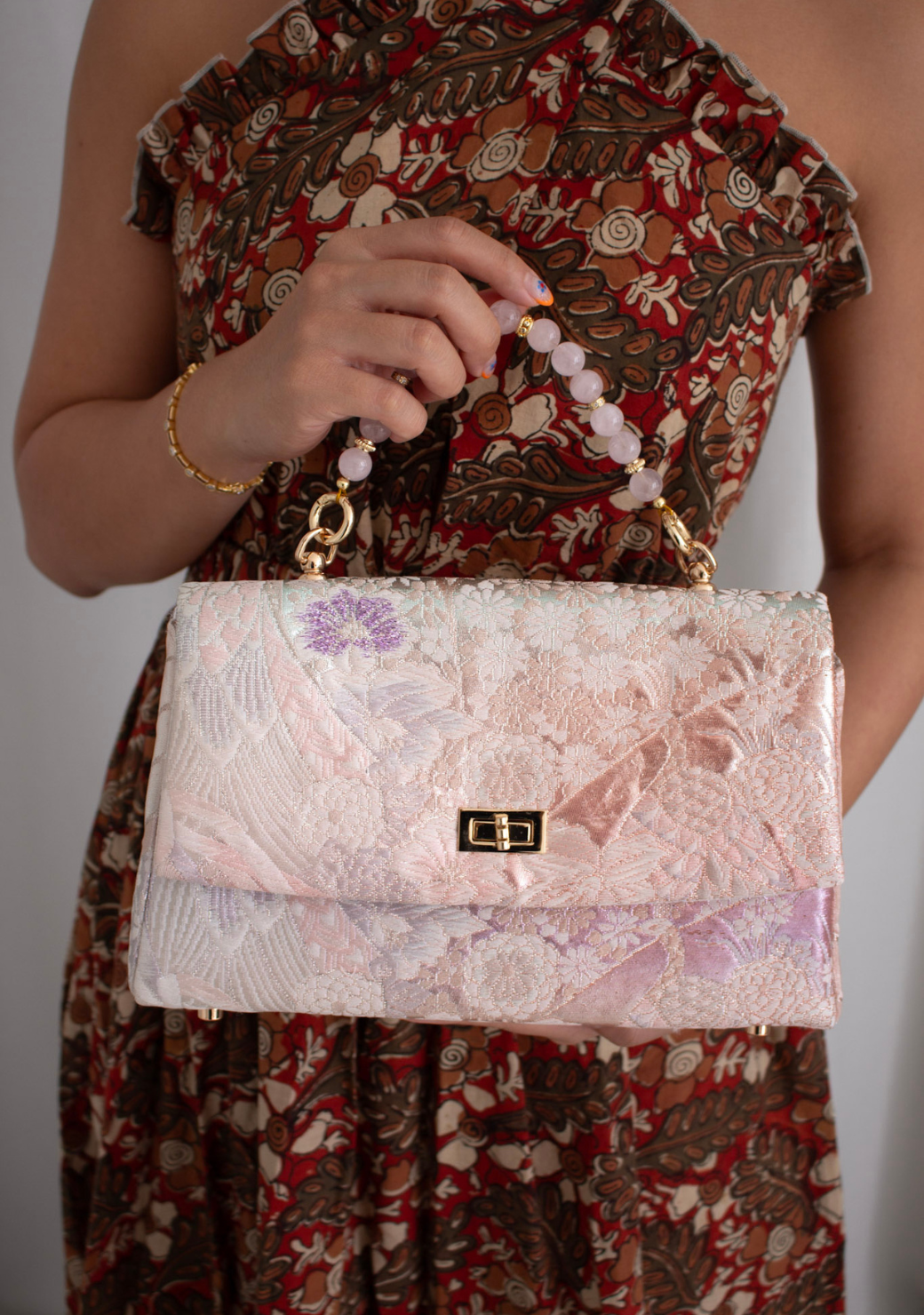 Special Design Pink Crystal Handbag