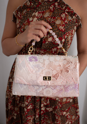 Special Design Pink Crystal Handbag