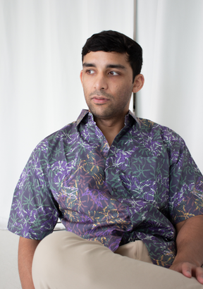 Short Sleeve Casual Cap Batik Shirt
