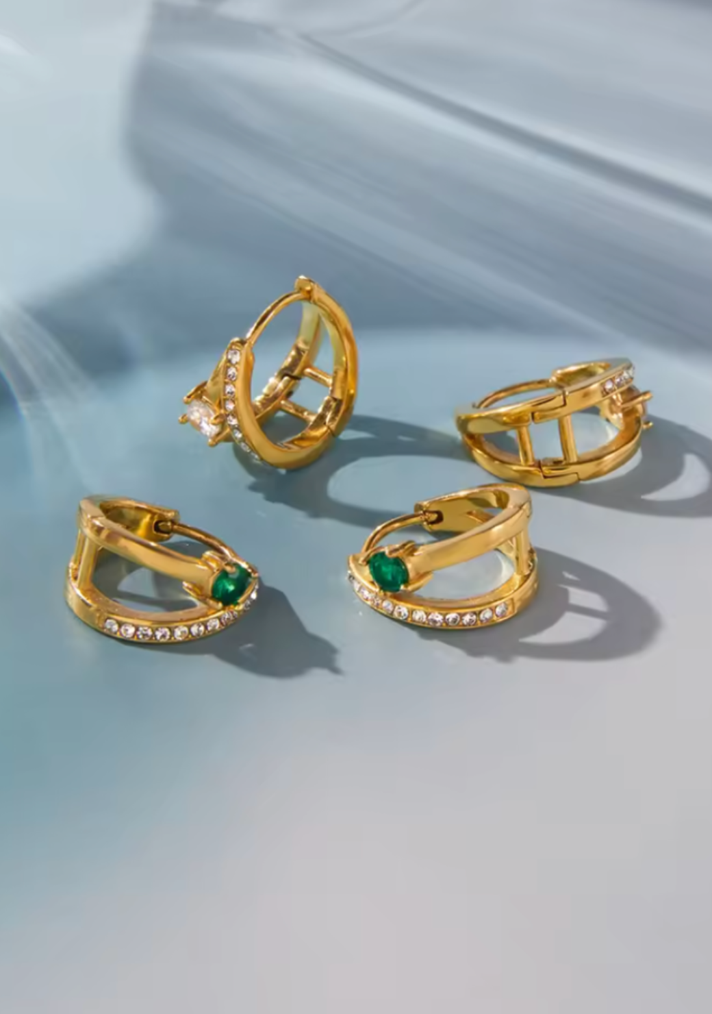 Emerald Prism Earrings